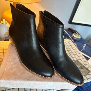 New in Box Loeffler Randall Felix Booties Black with Wood Heel Size 10